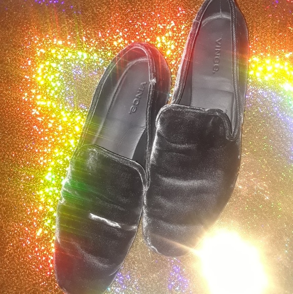 Vince Black Velvet Loafers - Picture 2 of 8